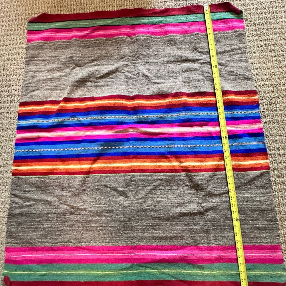 Bolivian Rug/Blanket- Colorful Striped